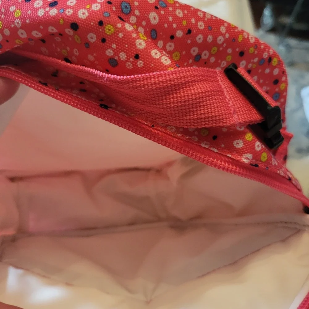 PackIt Freezable Lunch Bag Pink Confetti‎ Insulated Foldable Cooler School Work